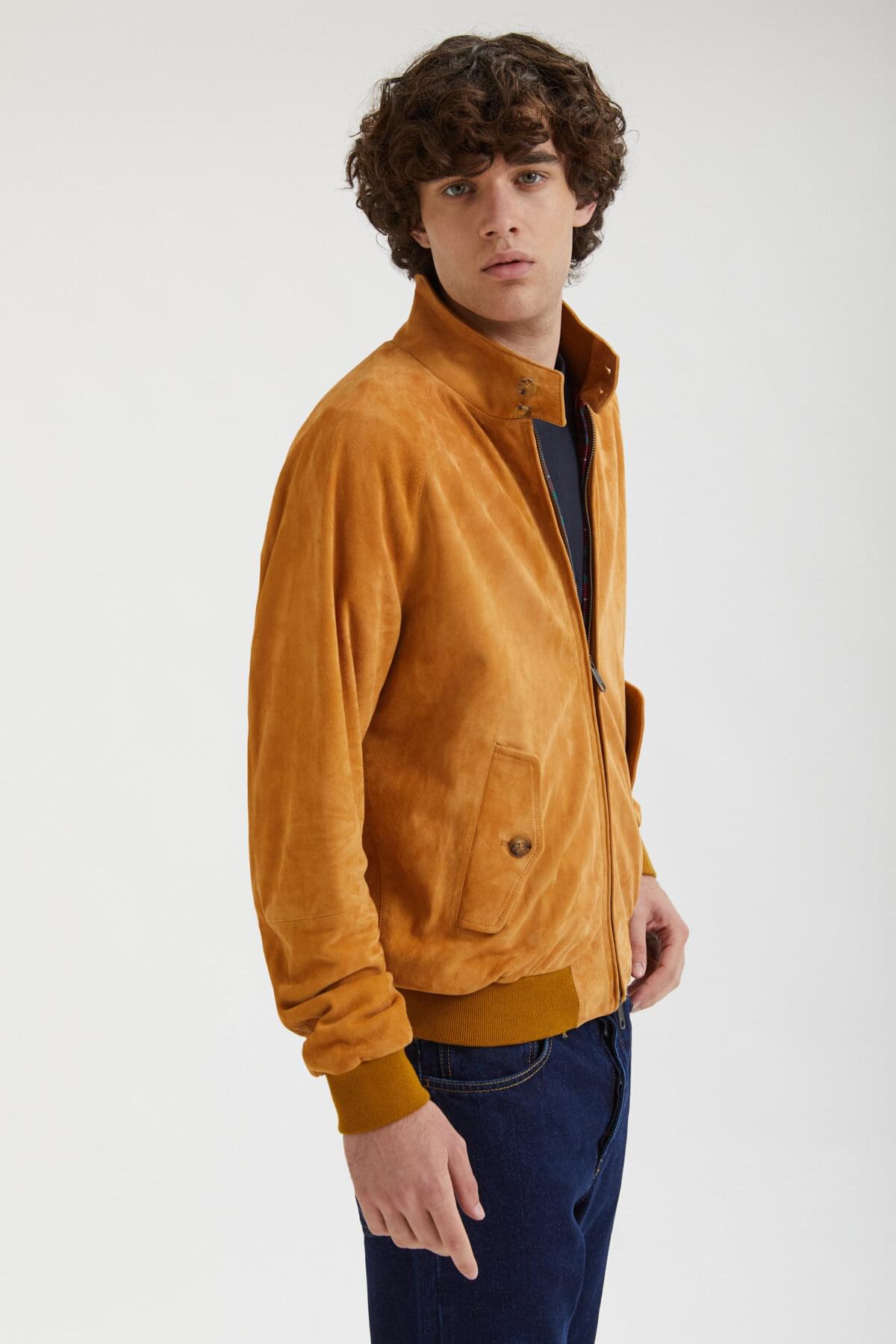 Premium G9 Harrington Suede Rhum Baracuta1