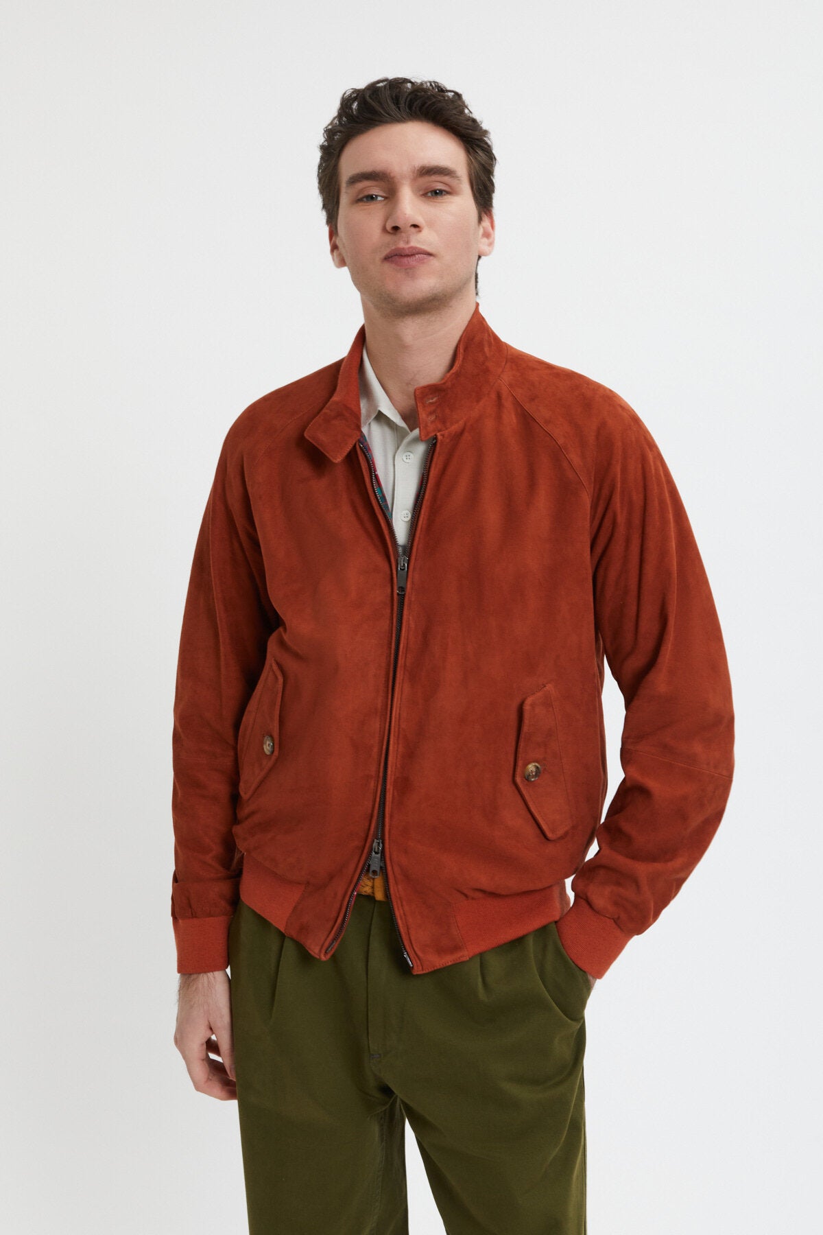 Premium G9 Harrington Suede Rust Baracuta - Main Image