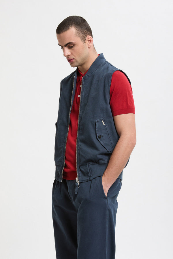 Gilet in Canvas Tinto Capo