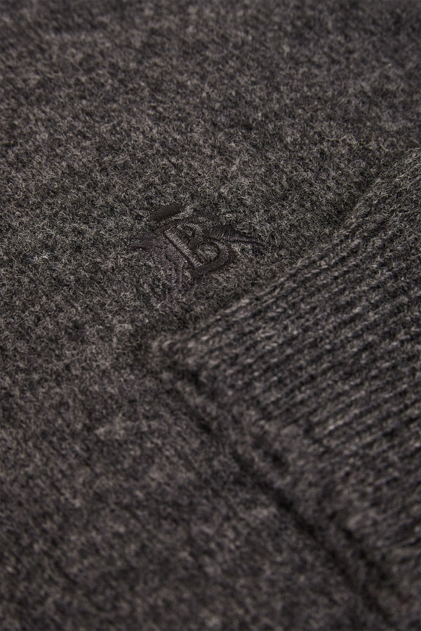 Pull col ras du cou en laine Shetland