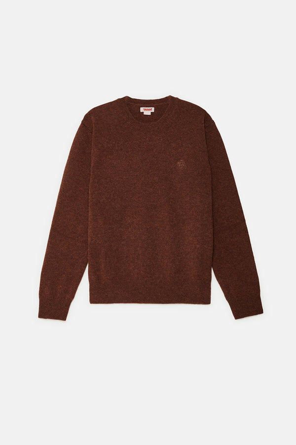 Pull col ras du cou en laine Shetland