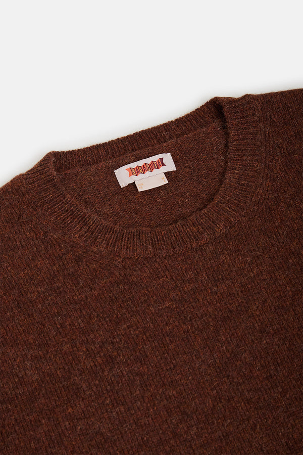 Pull col ras du cou en laine Shetland