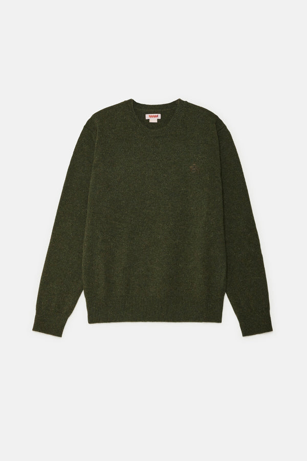 Pull col ras du cou en laine Shetland