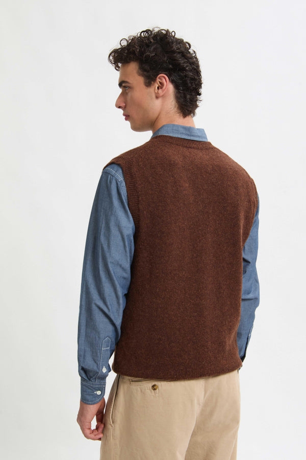 GILET IN LANA SHETLAND