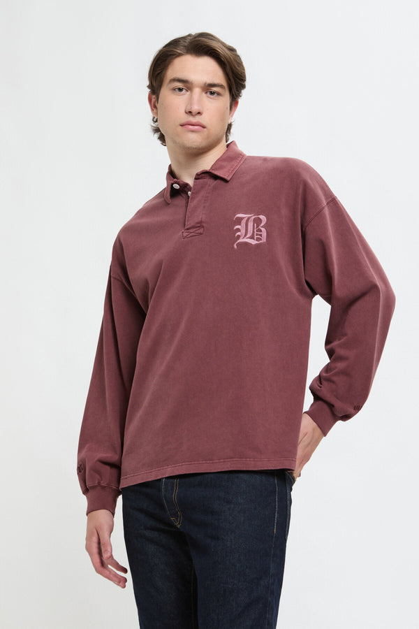 Garment-Dyed Rugby Polo