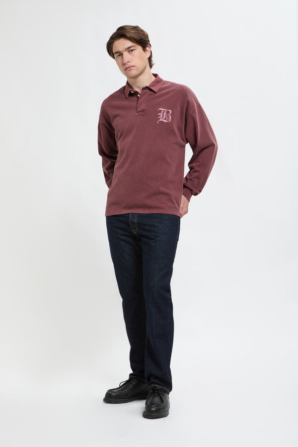 Garment-Dyed Rugby Polo