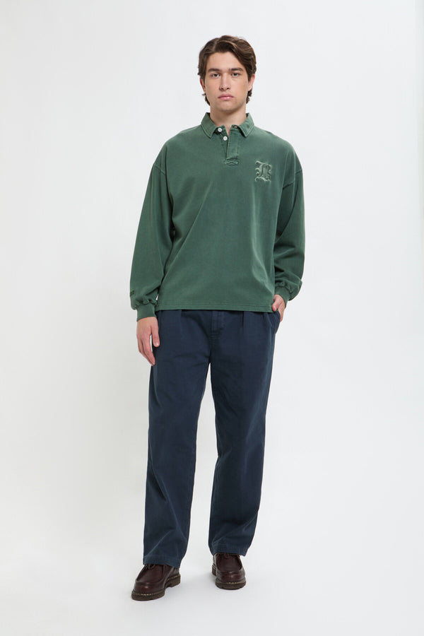 Garment-Dyed Rugby Polo