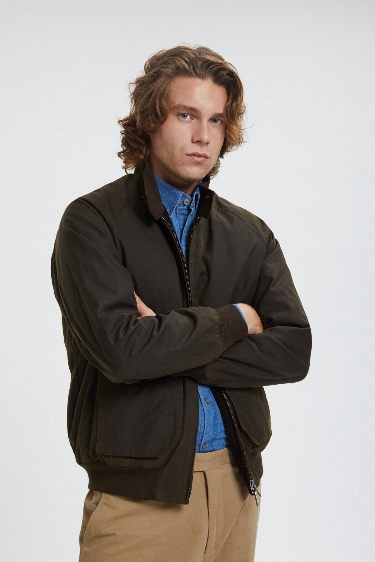 G9 Waxed Pocket Deep Moss Baracuta